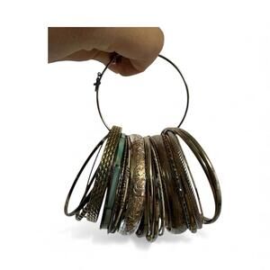 Vintage metal bangles bracelets lot 25+